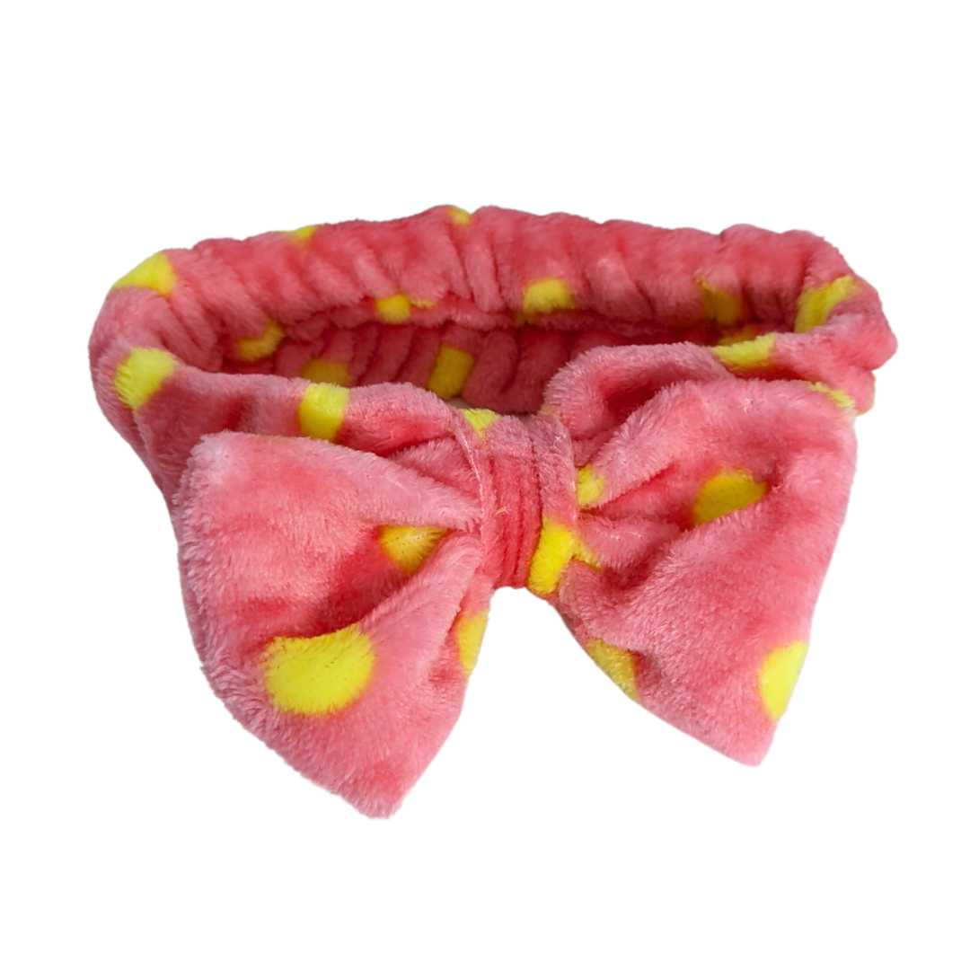 Vincha Lazo con Puntos para Skincare y Maquillaje