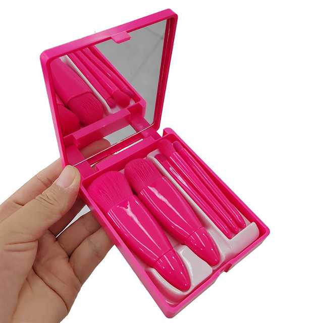 Set de Brochas con Espejo – Edición "Beauty On-The-Go"