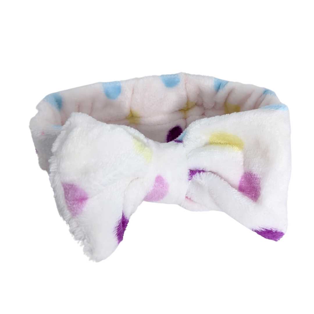 Vincha Lazo con Puntos para Skincare y Maquillaje