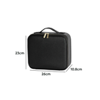 Organizador Neceser Glam con Divisiones + Espejo LED Recargable NEGRO Y ROSA