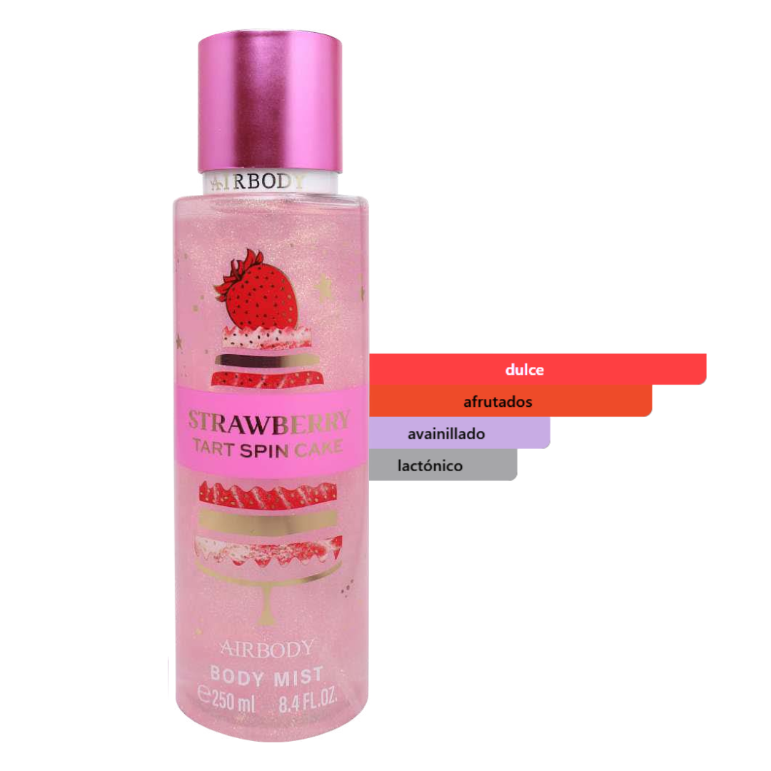Body Mist Primary Fresa AIRBODY - 250ml (Aroma Strawberry Spin Tart Cake)