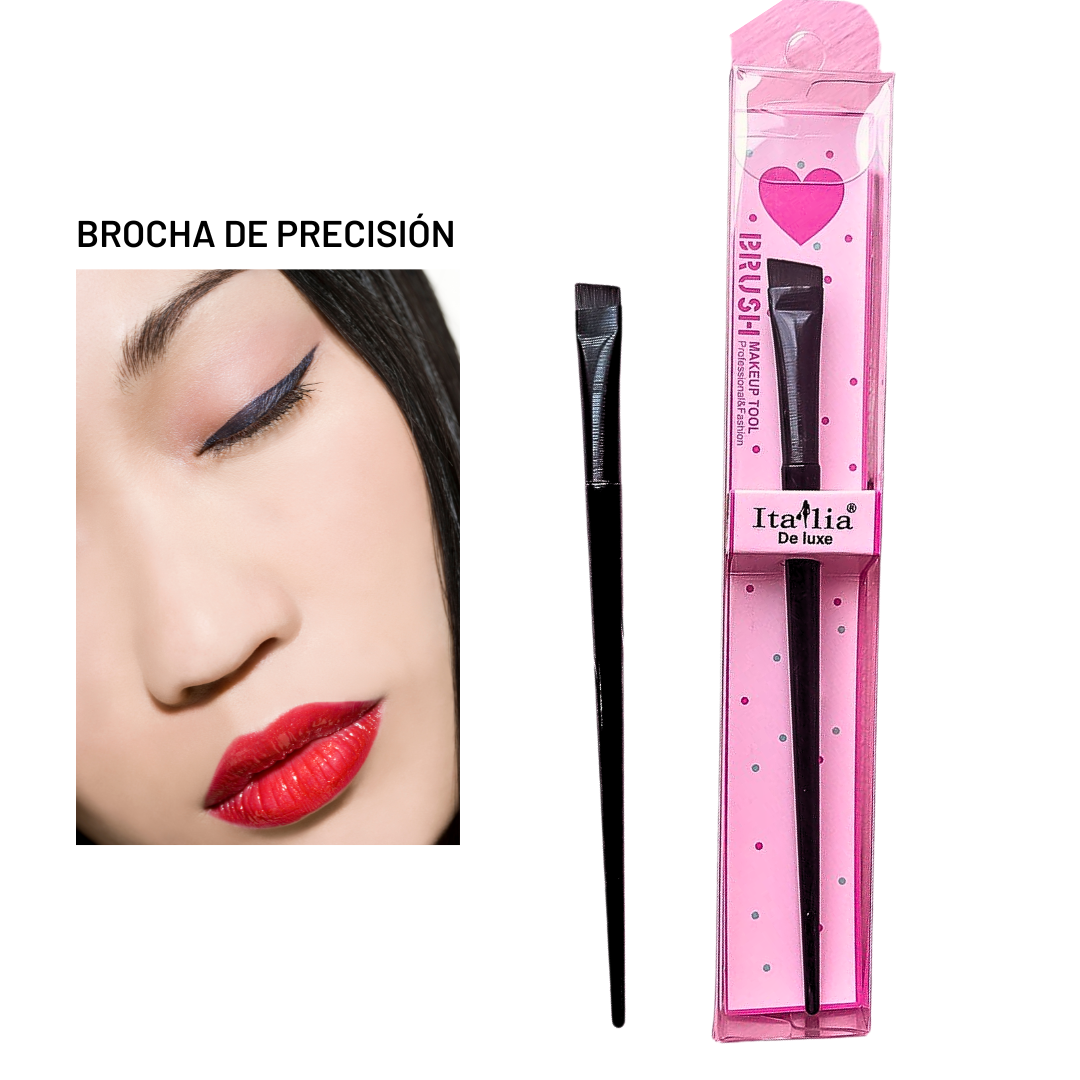 Brocha de Precisión Angular para Delineado y Cejas - Italia Deluxe