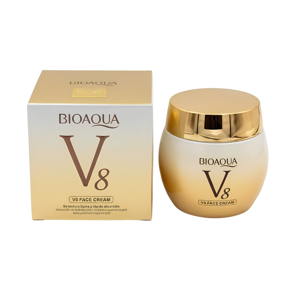 Crema Facial Hidratante Efecto Aclarante con Ácido Hialurónico V8