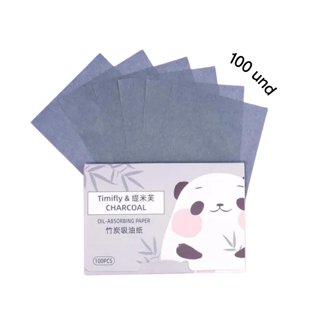Papel Absorbente de Rostro Anti Brillo Carbón