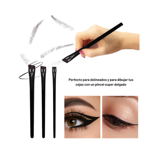 Brocha de Precisión Angular para Delineado y Cejas - Italia Deluxe