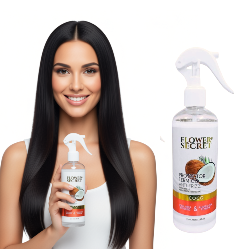 Protector Térmico Anti-Frizz de Coco – Flower Secret (290 ml)