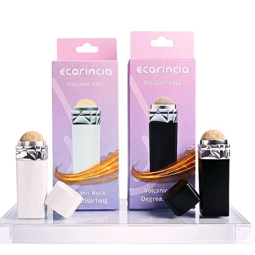 Rodillo Facial de Piedra Volcánica Absorbe Grasa - Mattifying Roller