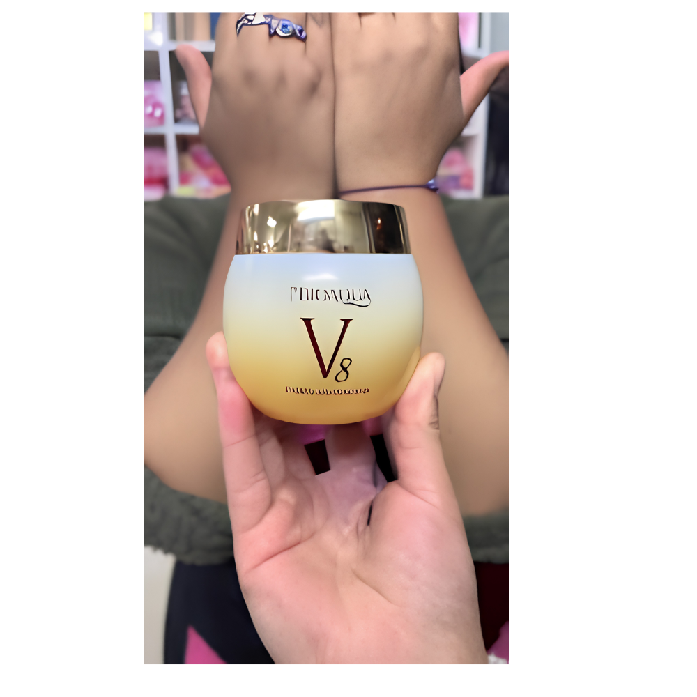 Crema Facial Hidratante Efecto Aclarante con Ácido Hialurónico V8
