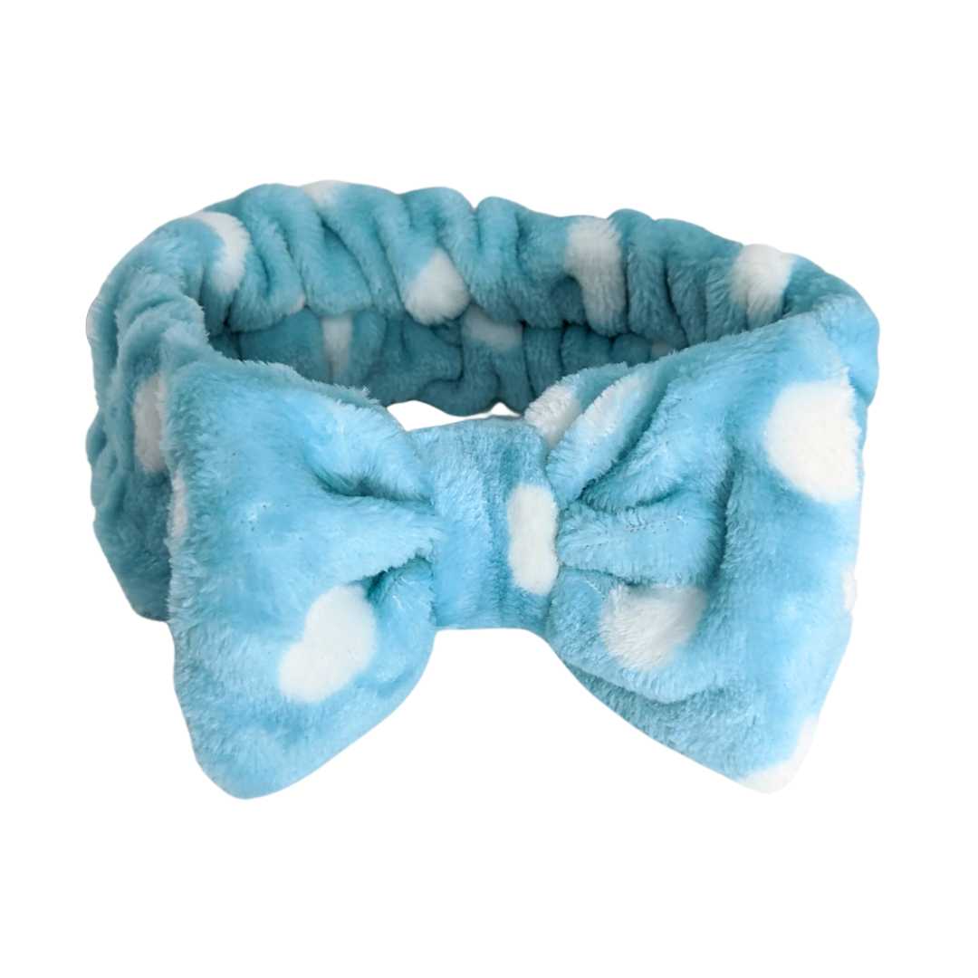 Vincha Lazo con Puntos para Skincare y Maquillaje