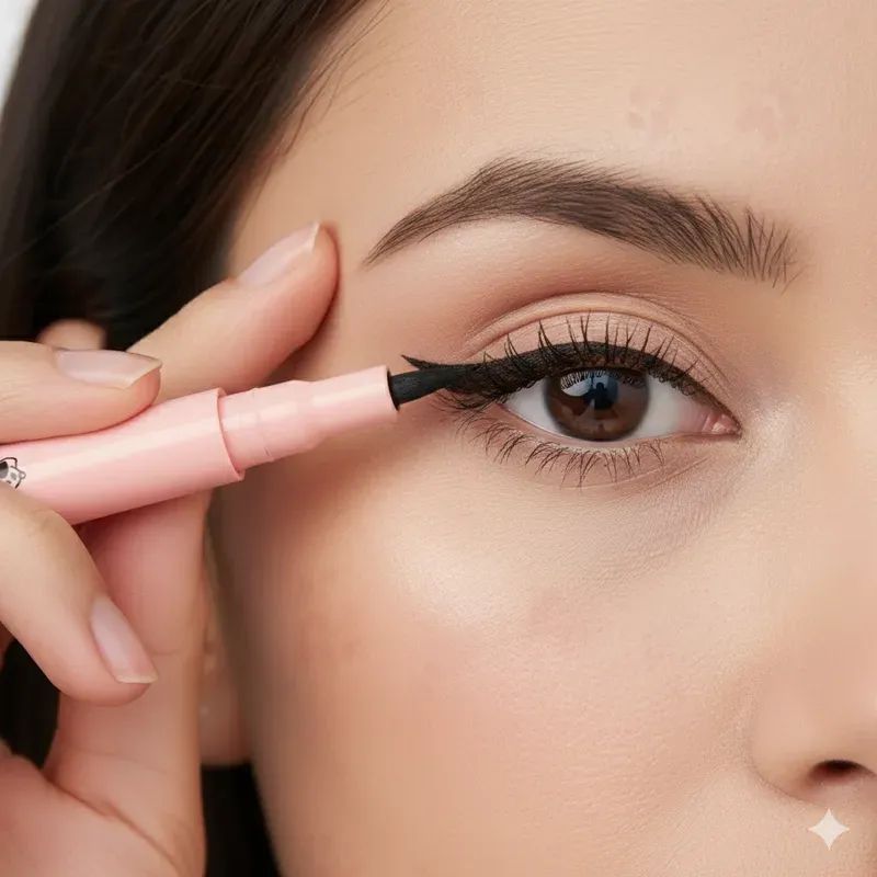 Delinador Cat Eye Negro Punta Plumón P&W