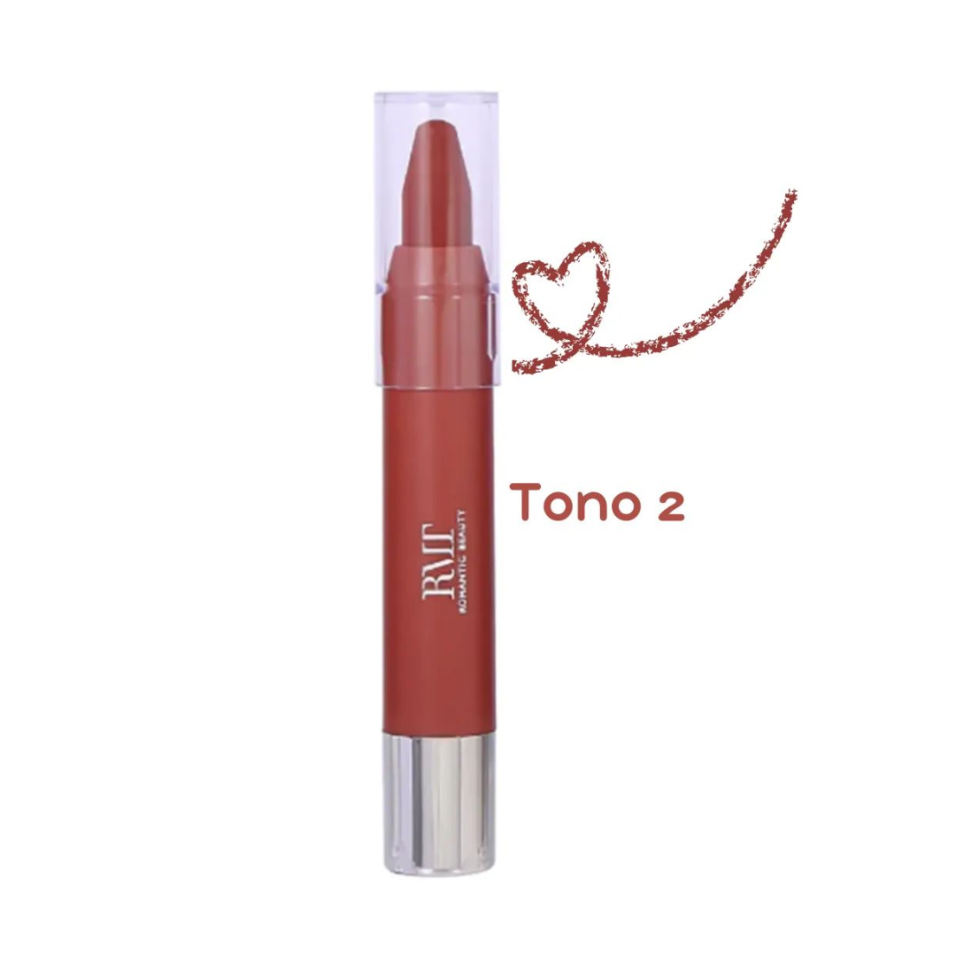 Labial Mate Modelo Crayón – Romantic Beauty