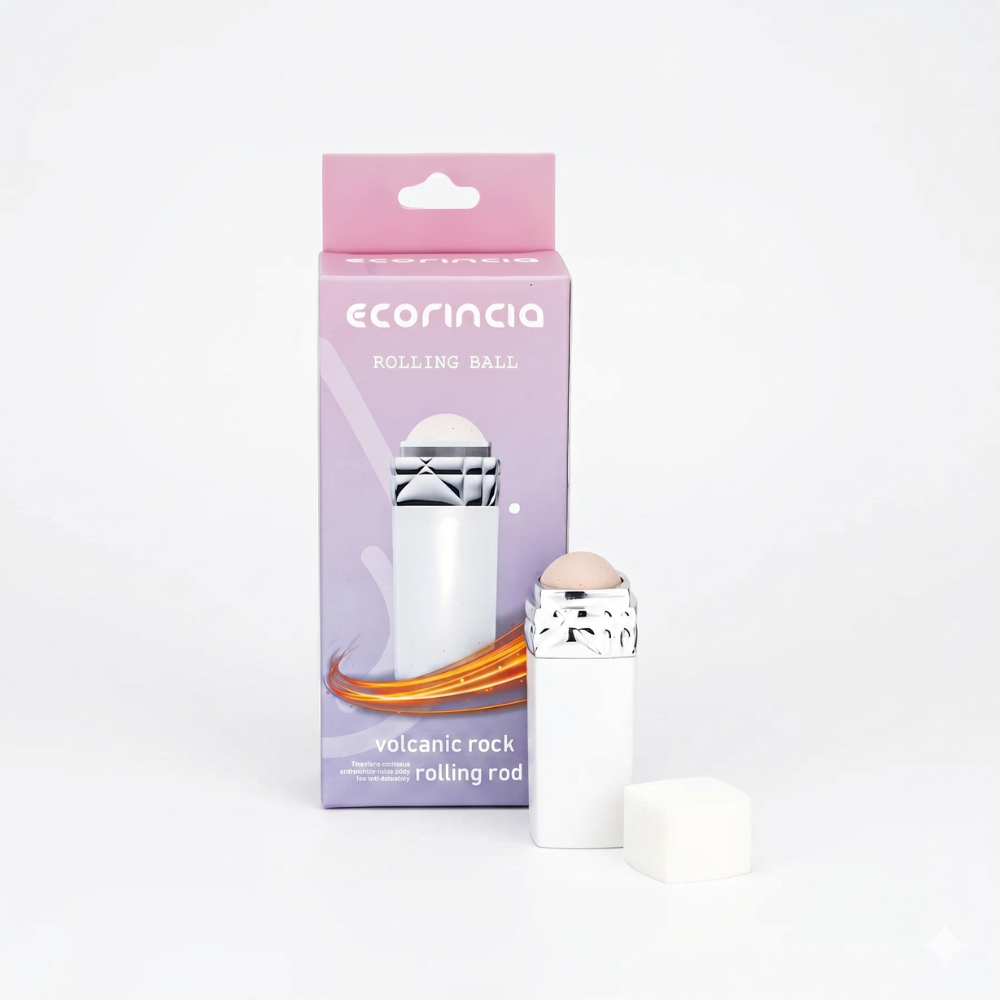 Rodillo Facial de Piedra Volcánica Absorbe Grasa - Mattifying Roller
