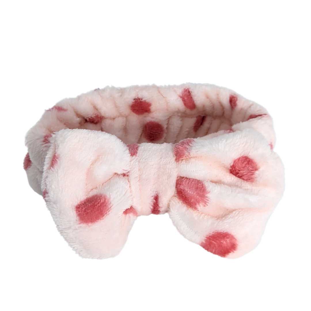 Vincha Lazo con Puntos para Skincare y Maquillaje