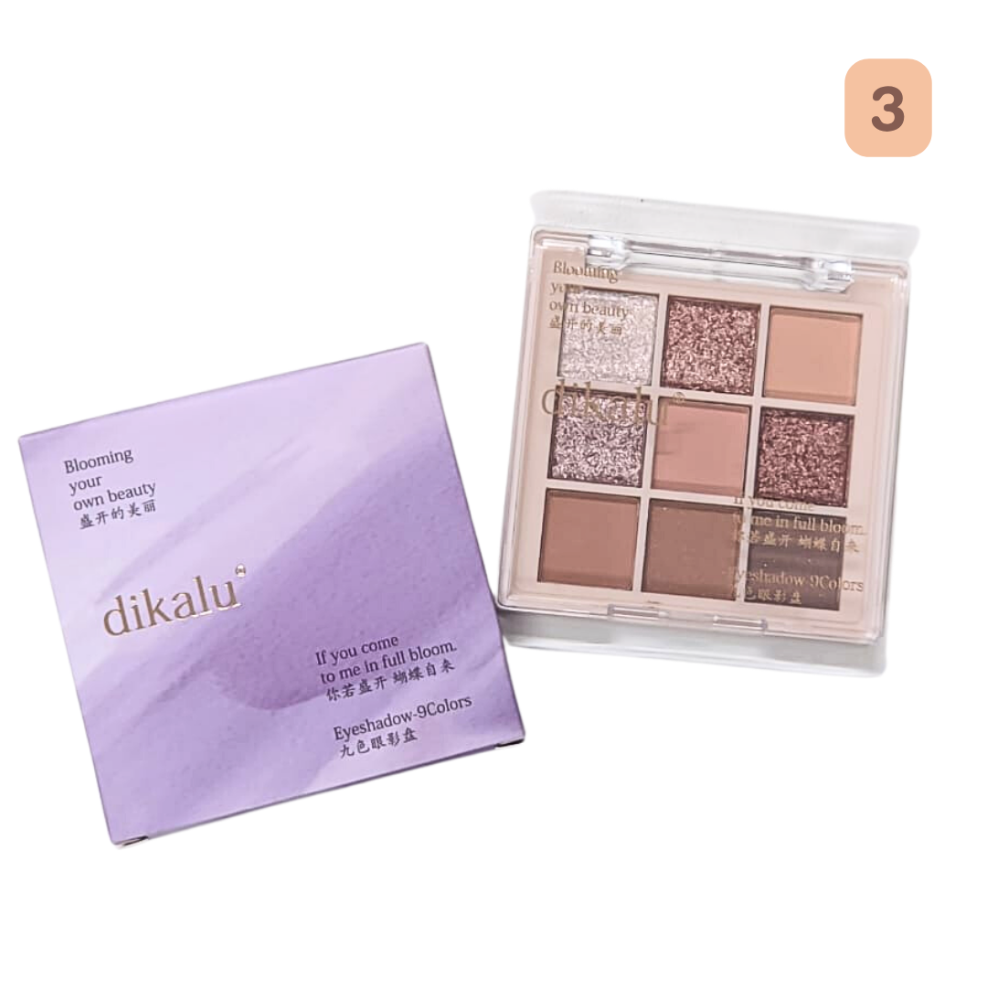Mini Paleta de Sombras x 9 Tonos - Dikalu Professional