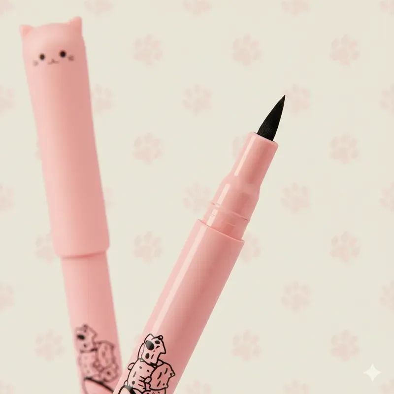 Delinador Cat Eye Negro Punta Plumón P&W