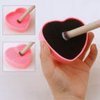 Limpiador de Brochas de Silicona en Seco y Húmedo - Diseño Corazón Dual