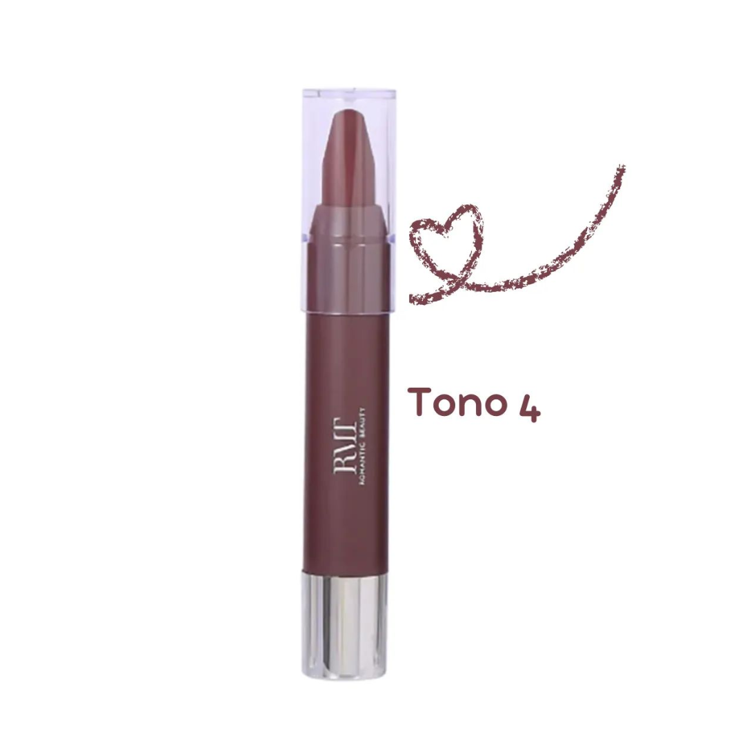 Labial Mate Modelo Crayón – Romantic Beauty