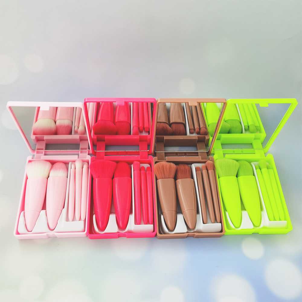 Set de Brochas con Espejo – Edición "Beauty On-The-Go"
