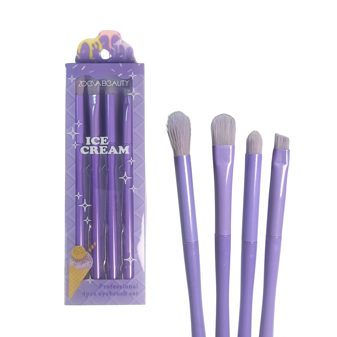 Set de Brochas para Ojos Zoeva Ice Cream – 4 Piezas