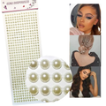 Perlas Adhesivas para Cabello y Rostro - Plancha de +1000 perlas