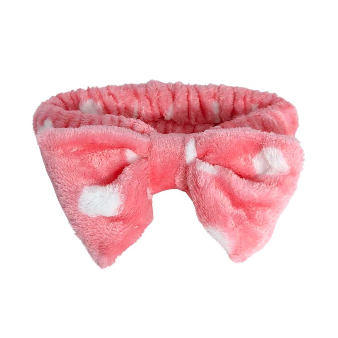 Vincha Lazo con Puntos para Skincare y Maquillaje