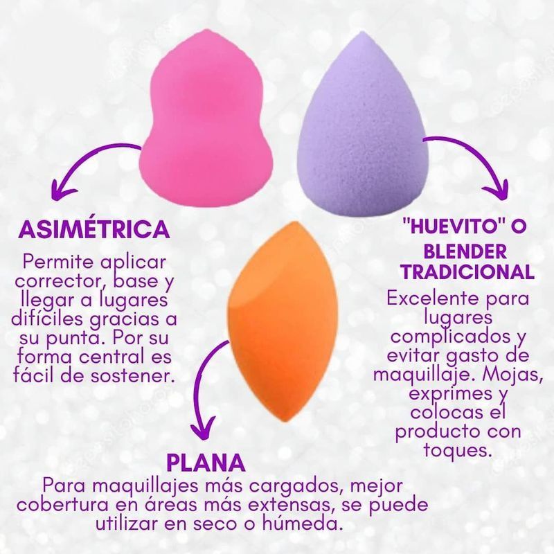 Trio de Esponjas Beauty Blender Bellespa